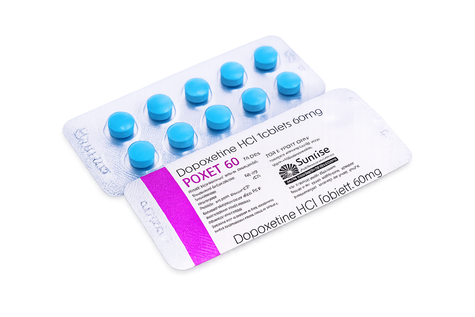 Poxet-60 - Dapoxetina 60mg Pastilla Azul